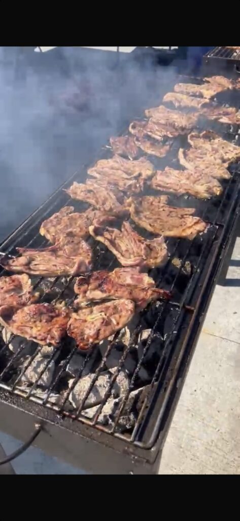 Great Aussie BBQ on charcoal